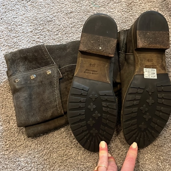 Barney's CoOp olive green suede riding boots in size 7.5 - Picture 6 of 10